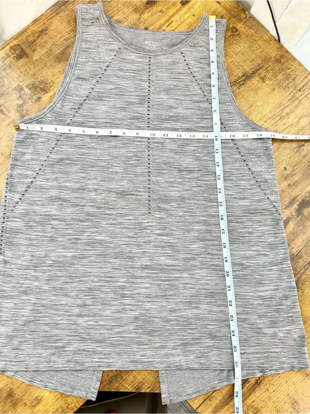Athleta Foothill Seamless Split Back Tank Top, Heather Gray, Large - Picture 12 of 14